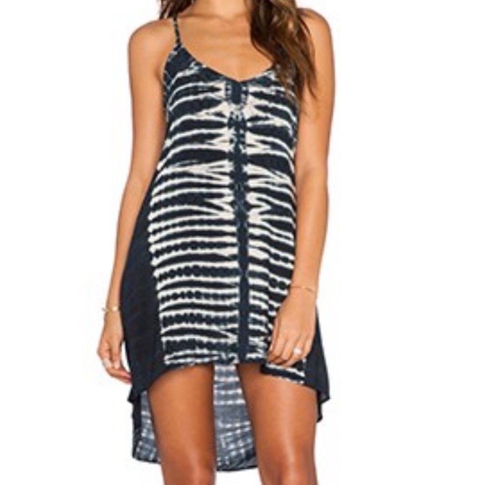Revolve Blue Life / Planet Blue Exile Dress in Black Beach Tie Dye